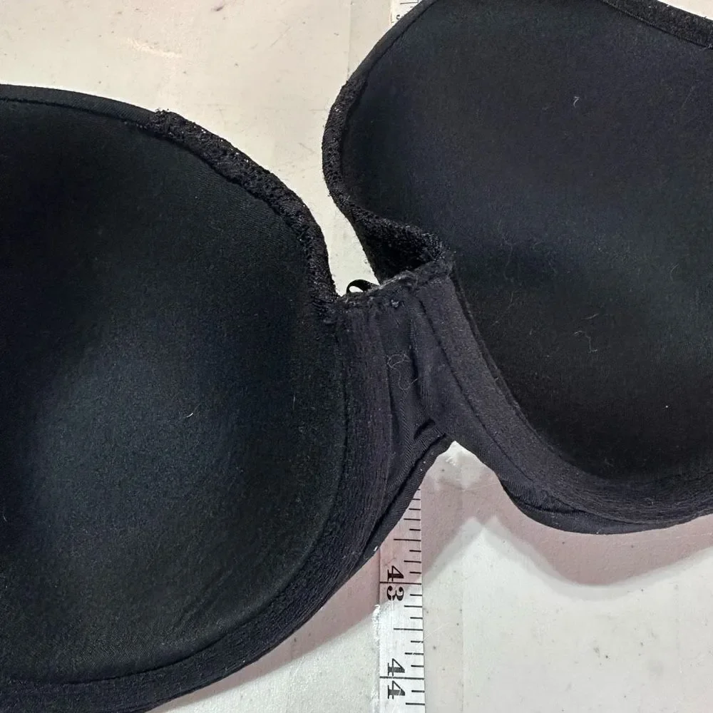 Soma Embraceable Full Coverage Lace Trim‎ Underwire Black Bra - Size 36DD